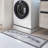 Gray Non-Slip Rubber Back Laundry Room Runner Rug – Durable Floor Mat for Laundry Area