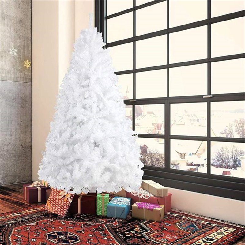 ? Décoration de Noël - arbre de Noël de 7 pi de hauteur avec 1000 pointes de pin et pieds en métal décoratifs