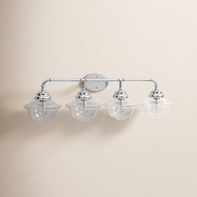 Anderson 4 Light Transparent Dimmable Vanity Light