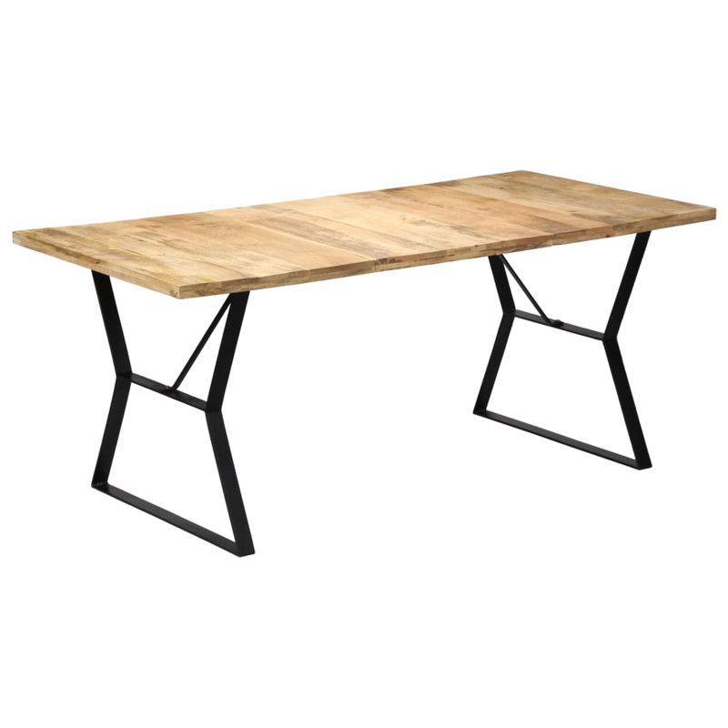 Table de salle à manger, L 35,4 po x L 70,8 po, Brun