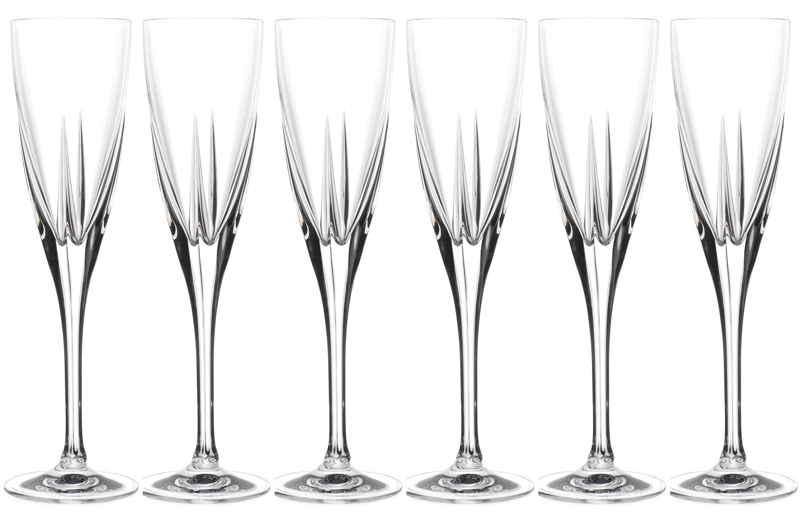 Crystalline Champagne Flutes, Set of 2
