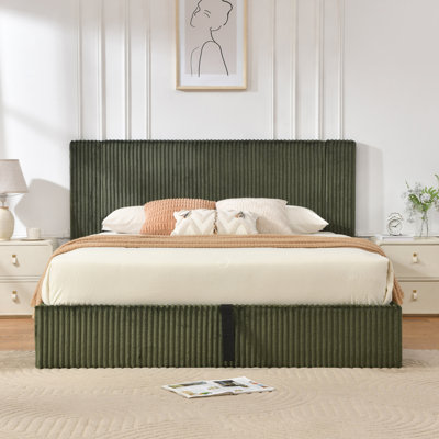 Hydraulic Lift Up Storage Upholstered Platform Bed