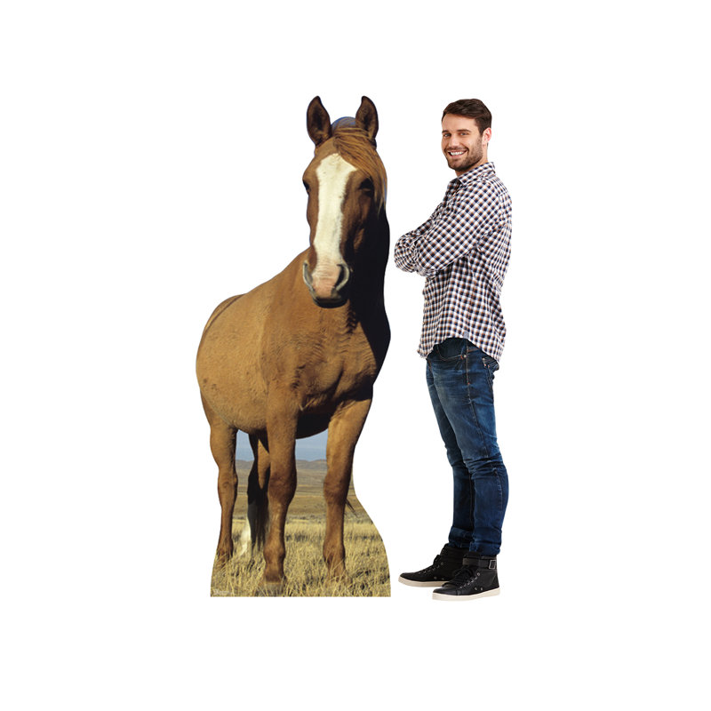 Life-Size Brown Horse Cardboard Stand-Up Display