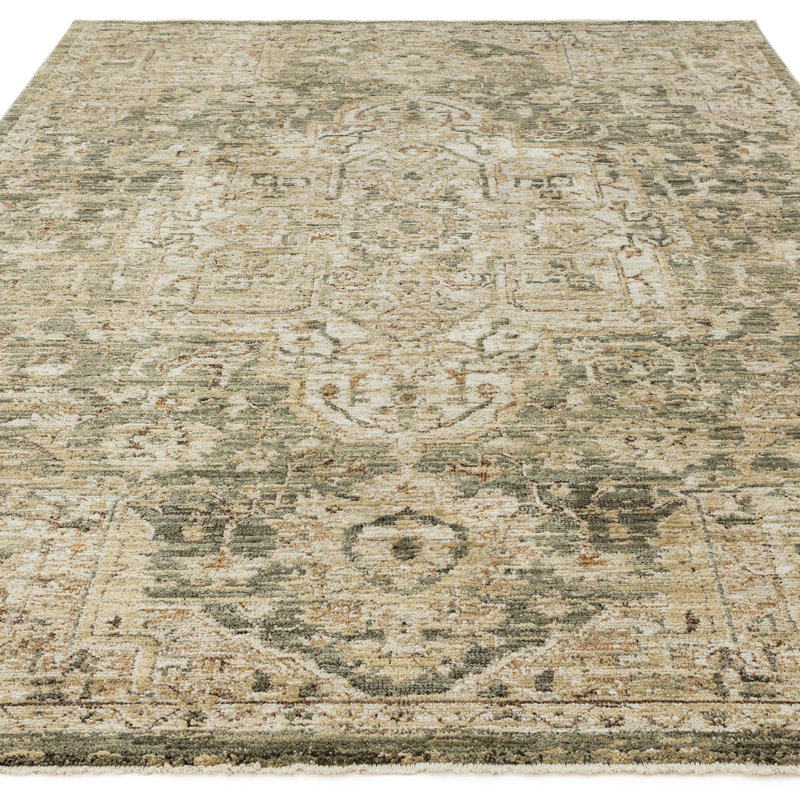 Madeleine Serapi Vintage Green Area Rug, Rectangle 160 x 240 cm