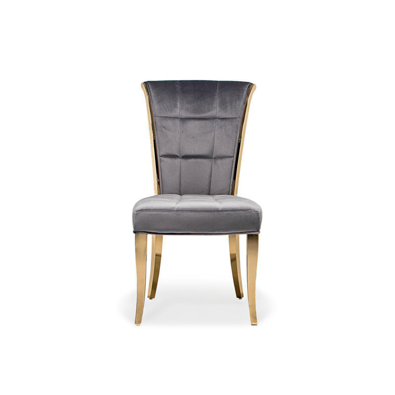 Chaise d'appoint rembourrée Eurydamas, Gris
