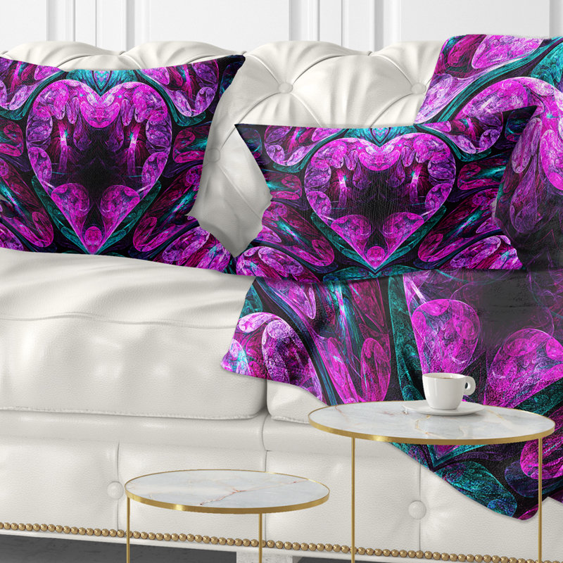 Coussin lombaire à coeur mystical à froid floral