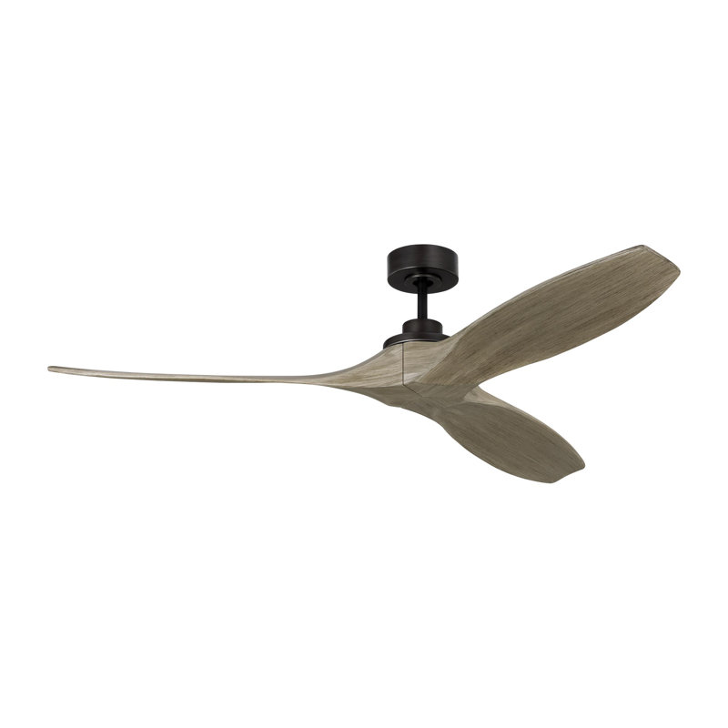 Collins 60" Smart Indoor/Outdoor Brushed Steel Ceiling Fan With Remote Control And Reversible Motor Works With Alexa, Google Home And Bond Home Action