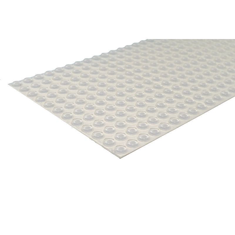Feuille simple BS-34 transparent doux / diamètre 0,375 po x hauteur 0,125 po / feuille de 300 tampons