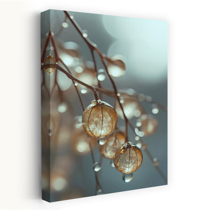 Treechild - Dewy Elegance, art mural contemporain abstrait, H 60 po x l 40 po
