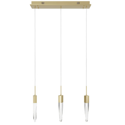 Aspen Collection 3 Light Clear Crystal Multi Port Pendant