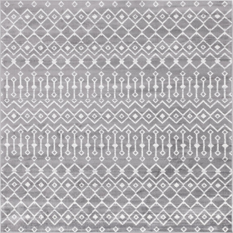 Zena Geometric Indoor Rug, Square 7'10"