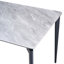 Table de luxe en pierre frittée de luxe avec pieds noirs, fabrication de savon brillant de 6 à 8 géologues