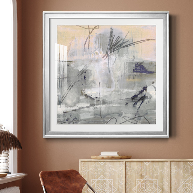 Southeast I - peinture encadrée, Cadre argenté, H 26,5 po x l 26,5 po x P 1,5 po