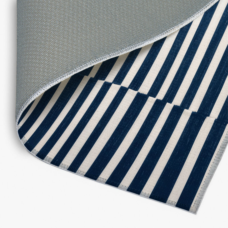 Tapis intérieur / extérieur bleu HorizontalStripes, Rectangle 4pi x 6 pi