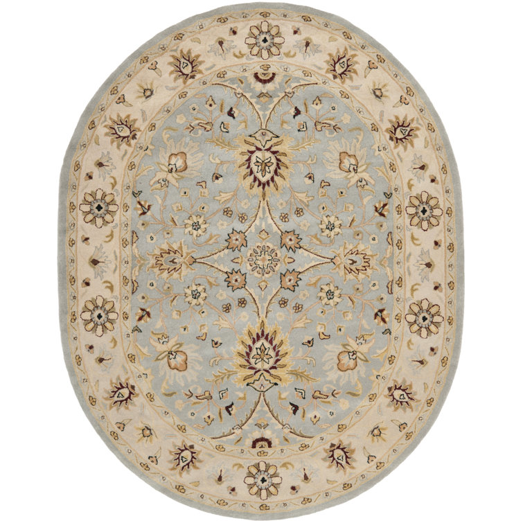 Dunbar Hand Tufted Wool/Cotton/Latex Oriental Rug in Light Blue/Ivory