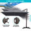 153' X 116' Outdoor Cantilever Umbrella, Weighted Base Does Not Include-443479946