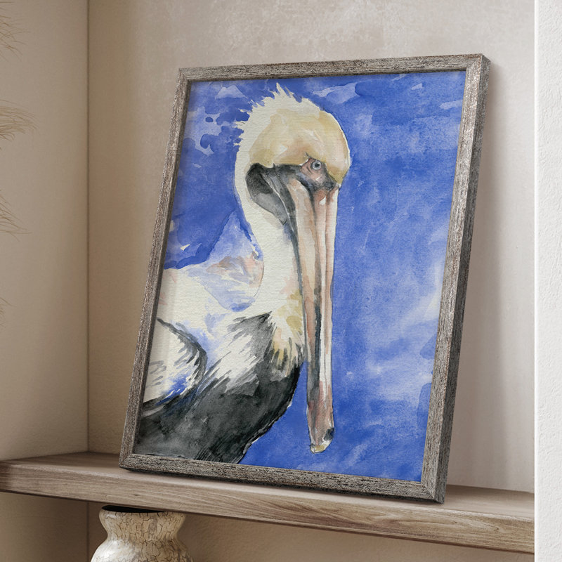 «Pelican Pool I», reproduction encadrée - bois massif, H 30 po x l 24 po