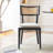 Solid wood ash rattan dining table set-108068403