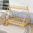 Wooden House Platform Bed With Stairs, Guardrails And Sturdy Slats-467528065-467528095