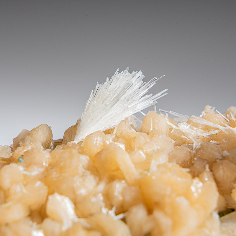 Scolecite on Stilbite from Nasik District, Maharashtra, India (164.4 Grams)
