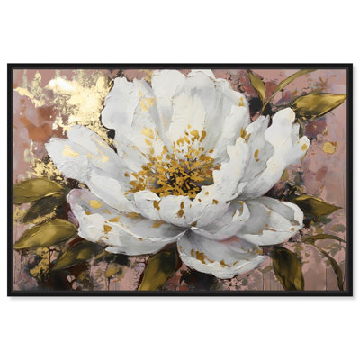 Glam Flower Dawn Canvas Glam Livingroom Wall Art by Art Remedy