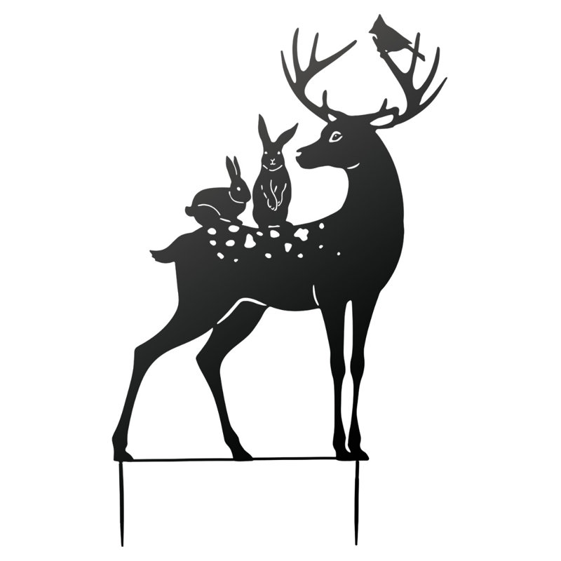 Weather Resistant Metal Animals Garden Stake