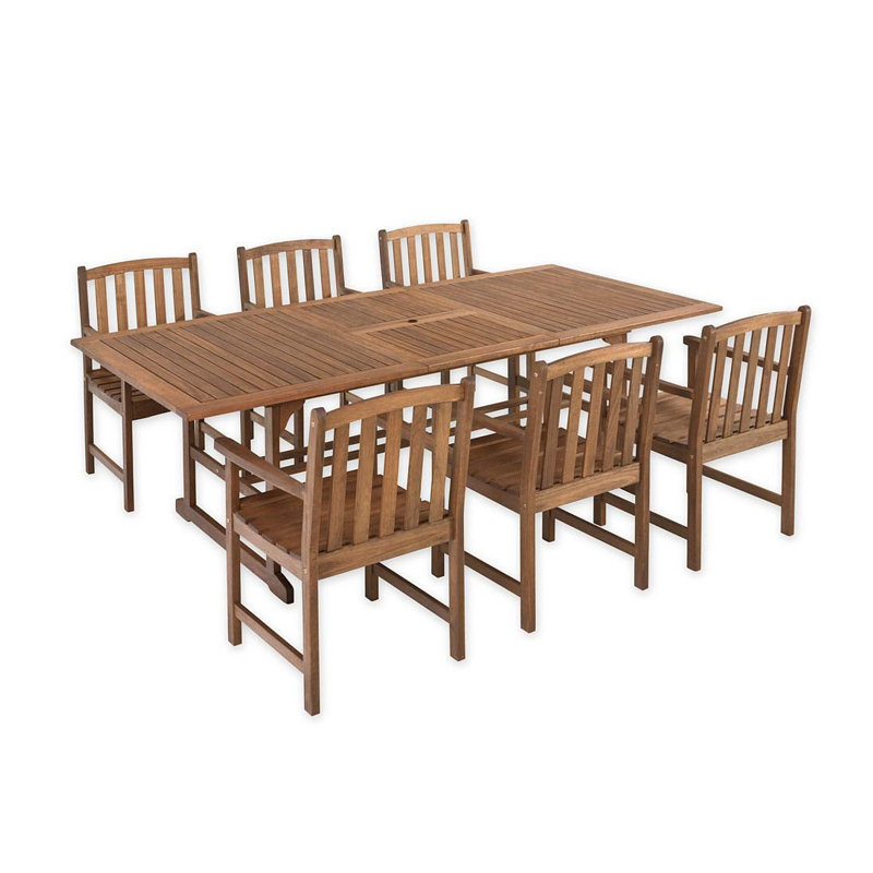 Lancaster Rectangular 6 - Person 71'' Long Dining Set