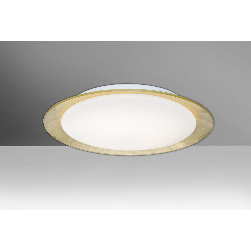 Fidelia Glass LED Flush Mount, Gold