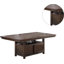 Table de salle à manger espresso rustique avec base de rangement et chaises d'appoint 7 pièces Ensemble de salle à manger espresso rustique