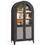 Vitrine arquée moderne avec portes en verre trempé, panneaux et tablettes réglables-120494194-120494198