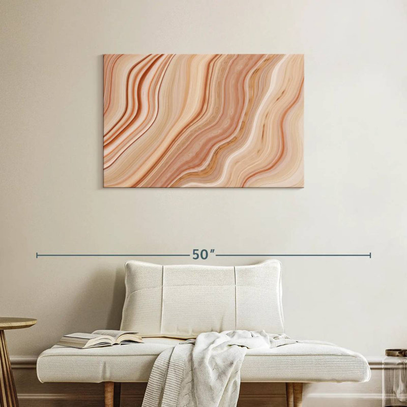 Avery - Marbre brun abstrait, H 24 po x l 36 po