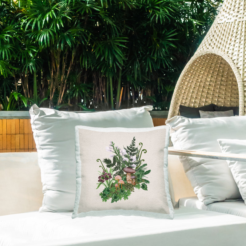 Housse et insert de coussin décoratif carré en polyester pour l'intérieur et l'extérieur