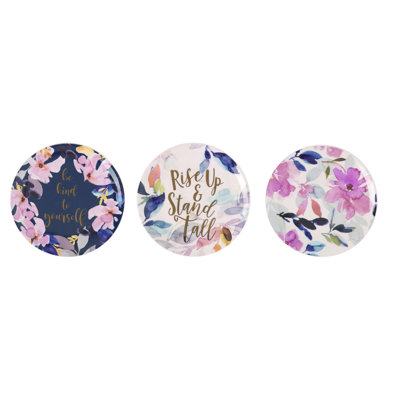 Ceramic Inspirational Dish Set of 3 Spring Home Decorations