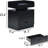 Faux Leather Upholstered Bed Frame with Headboard + 2-Drawer Nightstand with Charging Station, USB Ports & Outlets, Complete 3-Piece Bedroom Set-440058596-440058618
