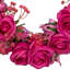 Blooming Rose Buds Artificial Heart Shaped Valentine's Day Wreath - 16" - Pink