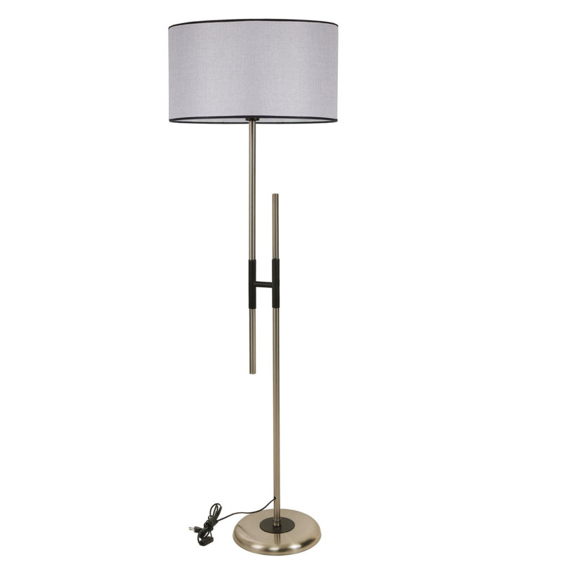 Razo 165cm Traditional Floor Lamp, Bronze, Light Grey