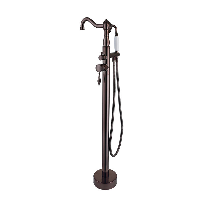 Freestanding Tub Filler with Diverter, Oil Rubbed Bronze