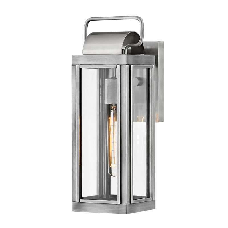 Sag Harbor Single Light Outdoor Wall Mount Lantern - Bulb Included, 16.25" H x 5.5" W x 7.5" D, Black