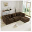 Canapé modulaire avec repose-pieds Corduroy-1688188172-1688188175