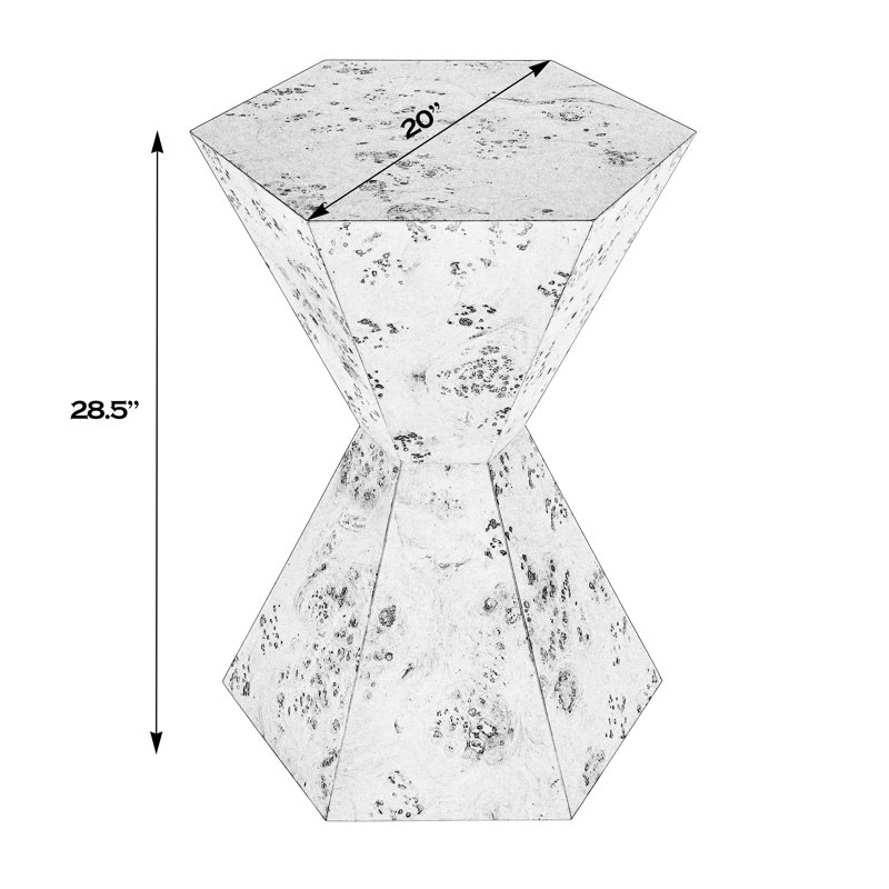Leslie Table d'appoint W, Marron clair