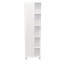 Armoire d'angle moderne, cinq tablettes ouvertes