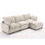 Canapé modulaire, canapé rembourré 3 places avec 1 repose-pieds-1225486264