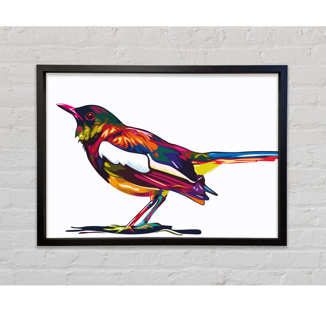 Colour Splash Blackbird - Einzelner Bilderrahmen Kunstdrucke auf Leinwand