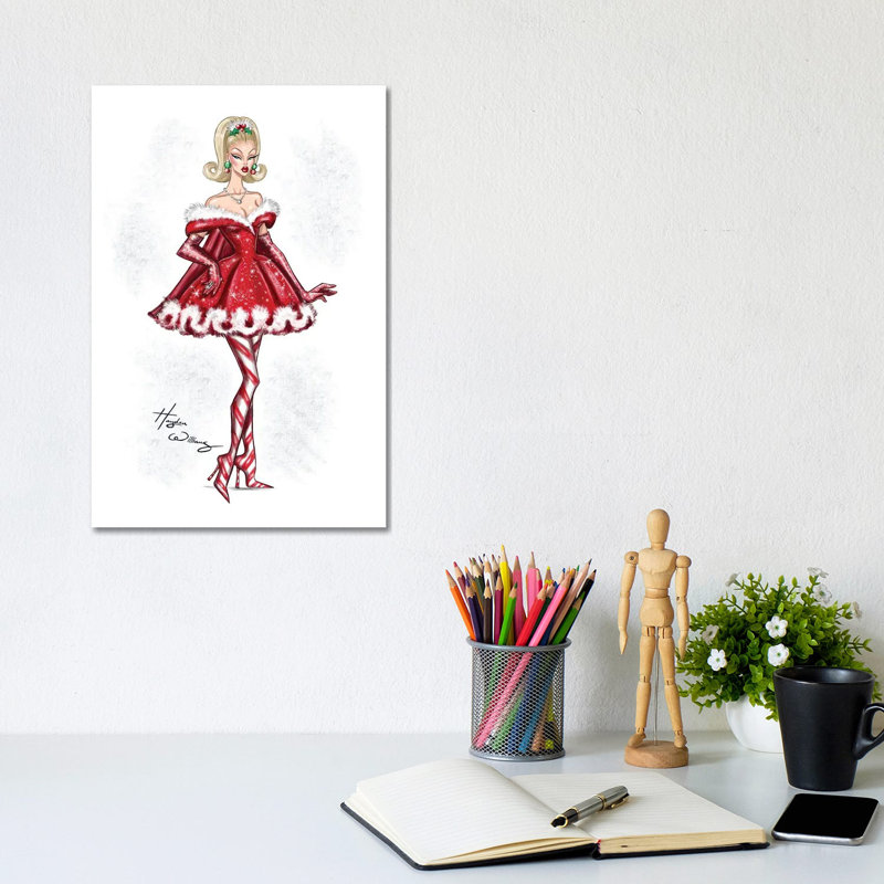Petite robe de père Noël, H 12 po x l 8 po, Wrapped Canvas, Ne s’applique pas