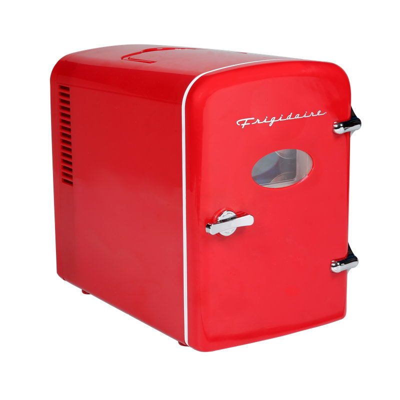 Mini réfrigérateur rétro, peut contenir jusqu'à 9 canettes, réfrigérateur portable pour voiture, bureau, chambre à coucher