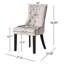 2 chaises de salle à manger grises - revêtement en diamant, base en bois robuste, 2 chaises modernes, support
