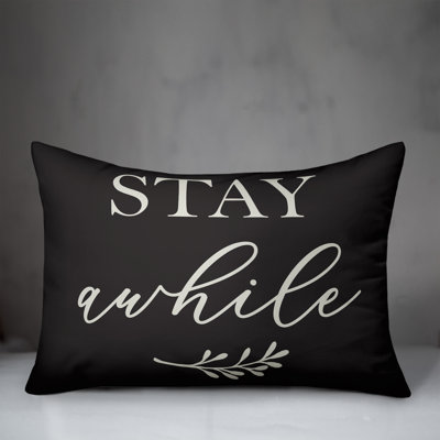 Stay Awhile Outdoor Rectangular Pillow Cover & Insert