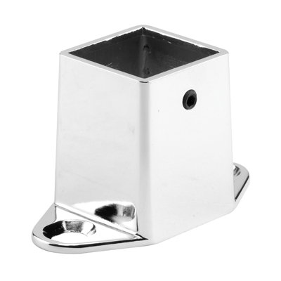 Square Post Shoe, 1-1/4 in., Cast Zamak Construction, Chrome Plated (Single Pack)