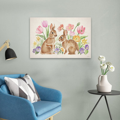 Spring Spirit I - Animal Blooms Blossoms Brown Art