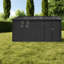 Remises en métal durables, design moderne noir, utilisation spacieuse dans le jardin